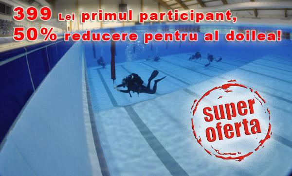 SCUBA Diving la piscina. Scufundari la bazin in Bucuresti.
